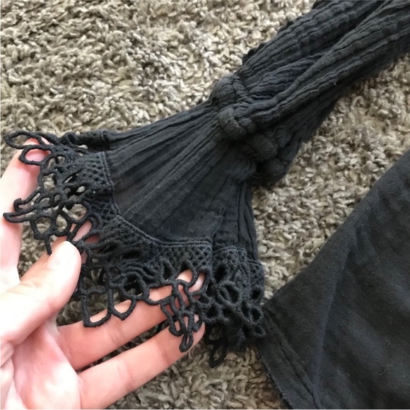 Free People One Ombré Victorian Blouse Lace Small - Picture 4 of 10